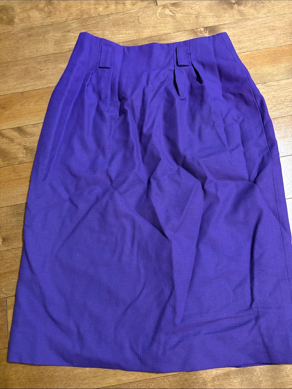 Vintage Purple Pencil Skirt - Deep Violet Tailored Style